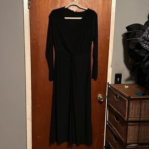 Wrapped black maxi wrap dress